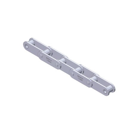 Senqcia Inspire Series SBR Conveyor Series Double Pitch Riveted Standard , 10 ft OAL, 1P, .4 Dia x 3/8 W C2050PCP2RB