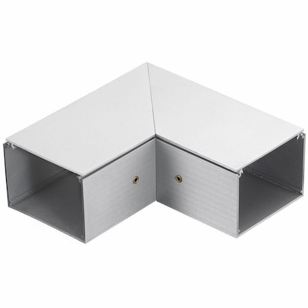 Hubbell Wiring Device-Kellems Flat Elbow Raceway, HBLALU3800 Series, 6 in W, 2.1 in H, 6 in L HBLALU3811