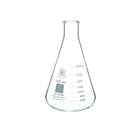 Zoro Select Erlenmeyer Flask, 2 L, Conical FG4980-2000