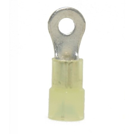 Hillsdale Terminal Ring Terminal, #6 Stud Size, 10 AWG, 600 V, Nylon Insulated, 1000 PK 50215N