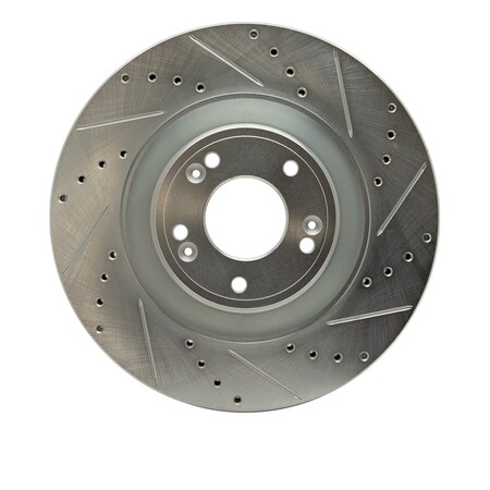 Dynamic Friction Co DFC Brake Rotor - Drilled and Slotted - Silver 631-03036R