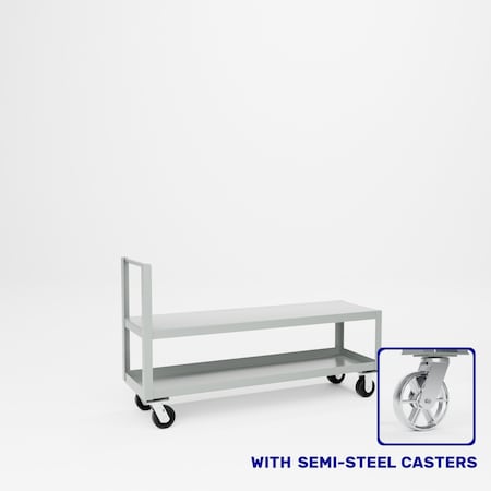 Pucel Single Handle Heavy Duty Truck, 18 in D x 60 in W x 36 in H, Gray 18-TR-60S