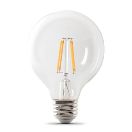 Feit Electric /RP LED Light Bulb, G25 Lamp, 60 W Equivalent, E26 Medium Lamp Base, Dimmable, Clear G2560/930CA/FIL/3
