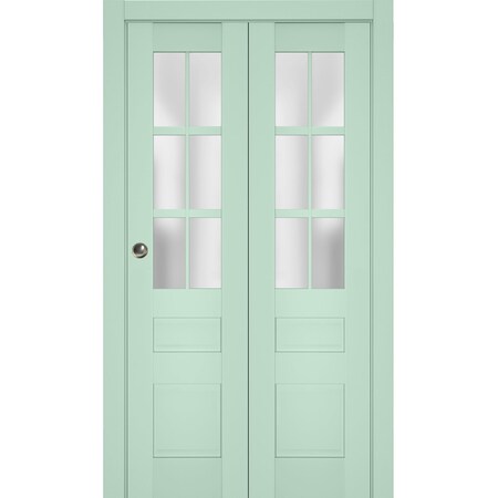 Sartodoors Sliding Closet Bi-fold Doors Solid Core Modern Interior VEREGIO7339BF-OLI-84 x 96 (2* 42x96)