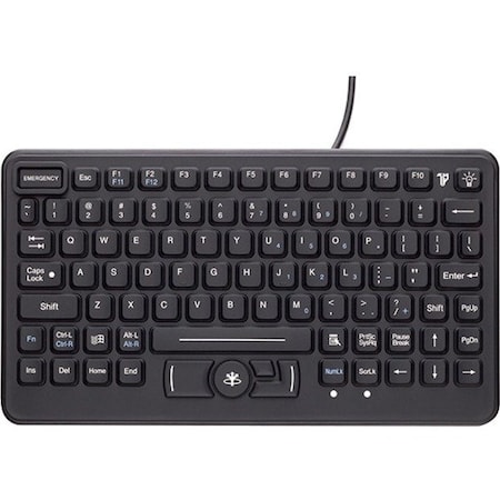 Ikey Keyboard, Fully Sealed Rugged, Black SL-86-911-FSR-USB