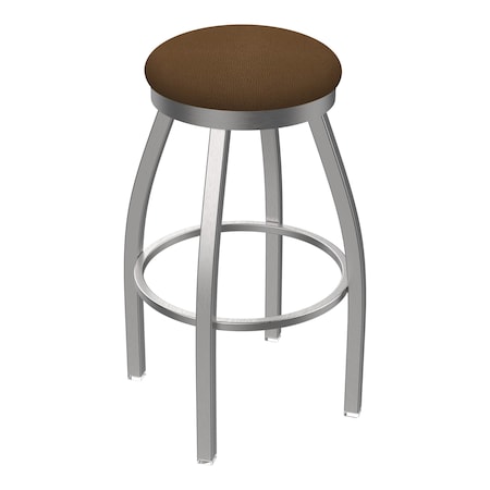 Holland Bar Stool Co 802 Misha Stainless Steel 36in Swivel Bar Stool with Rein Thatch Seat 80236SS026