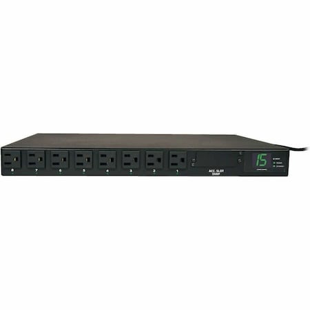 Eaton Tripp Lite Series 1.4kW Single-Phase Local Metered Automatic Transfer Switch PDU, 2 120V 5-15P PDUMH15AT