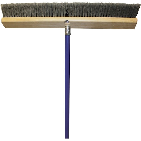 Genuine Joe All-Purpose Sweeper - Polypropylene Bristle - 24 Brush Head - 60 Handle Length - 1 Each GJO20129