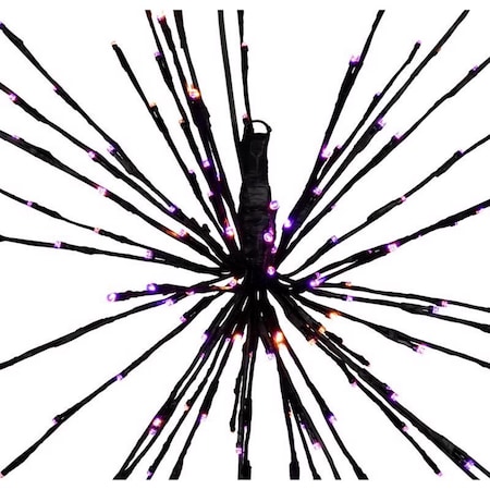 Celebrations Orange/Purple 24 in. LED Prelit Starlight Burst Halloween Decor 23-04061A
