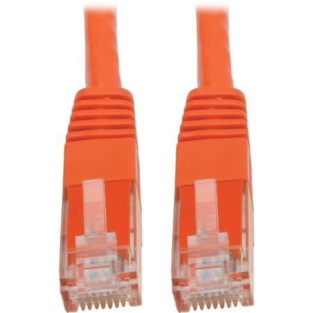 Tripp Lite Cat6 Cat5e Gigabit Molded Patch Cable RJ45 MM 550MHz Orange 25ft N200-025-OR