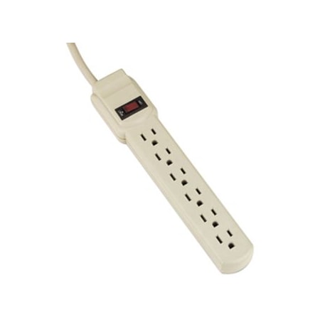 Innovera Power Strip, 6 Outlet(s) 4 ft., Ivory 73304