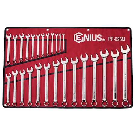 Genius Tools 26 Piece Metric Combination Wrench Set PR-026M