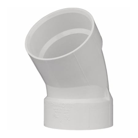 Charlotte Pipe And Foundry 6 DWV 45 DEG Elbow PVC 00321  1600HA