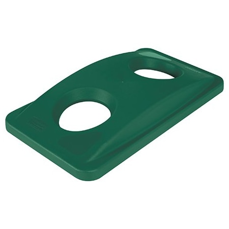Rubbermaid Rubbermaid Slim Jim Bottle and Can Recycling Lid - 23 Gallon, Green RUB138BLG