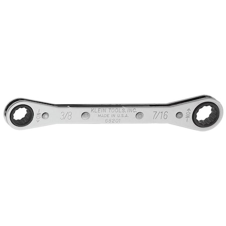 Klein Tools Ratcheting Box Wrench 3/8 x 7/16-Inch 68201