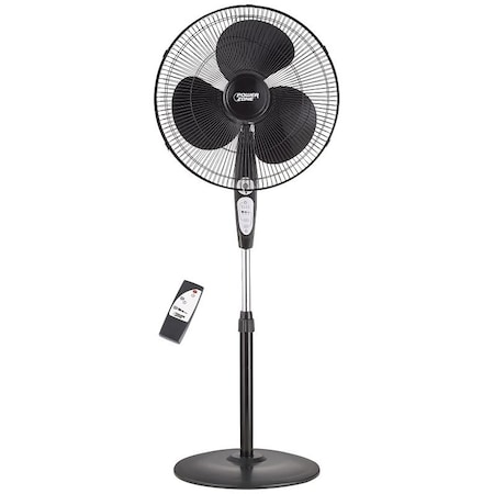 Powerzone PowerZone SP2-18ARY Stand Fan, 3-Blade, 3-Speed, 120 V, Black SP2-18ARY
