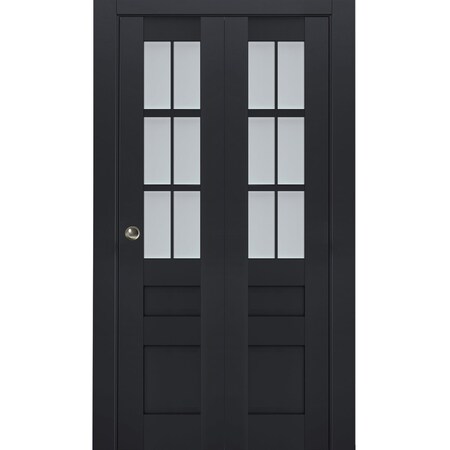 Sartodoors Sliding Closet Bi-fold Doors Solid Core Modern Interior VEREGIO7339BF-ANT-84 x 84 (2* 42x84)