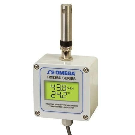 Omega Relative Humidity/Temperature Transmitter, 0 % to 100 %, -30 degC to 75 degC, 9 Vdc to 30 Vdc, 0 Vd HX93BV1