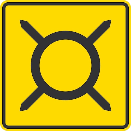 Lyle Circular Intersection Symbol, 30x30, Non-Reflective, Yellow G-15486-NA_30x30