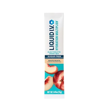 Liquid I.V. White Peach Hydration Multiplier Electrolyte Drink Mix, 0.46 Ounce, 96PK LVS-8016