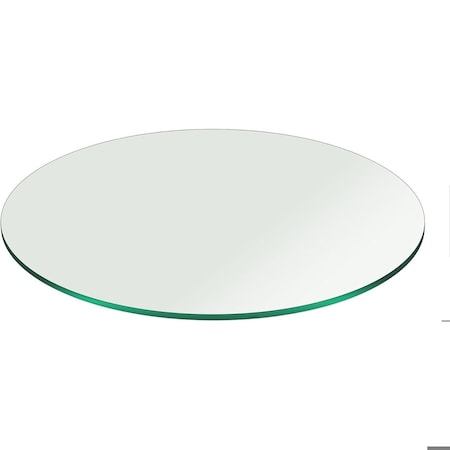 Fab Glass And Mirror 24in in Round Glass Table Top 3/8in Thick Pencil Polish Edge Tempered by, Wall Mirror 24RT10THPETE