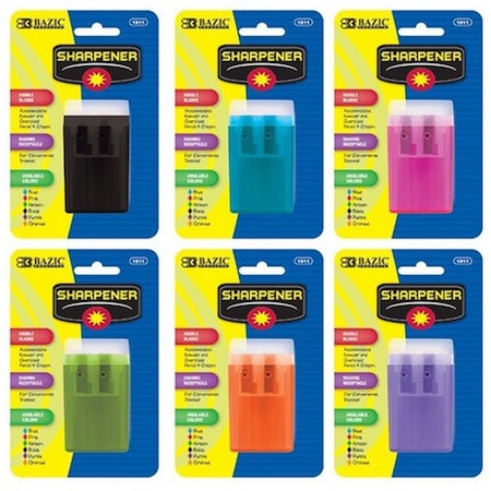 Bazic Products Bazic   Dual Blades Sharpener w/ Lid & Receptacle, 24PK 1911