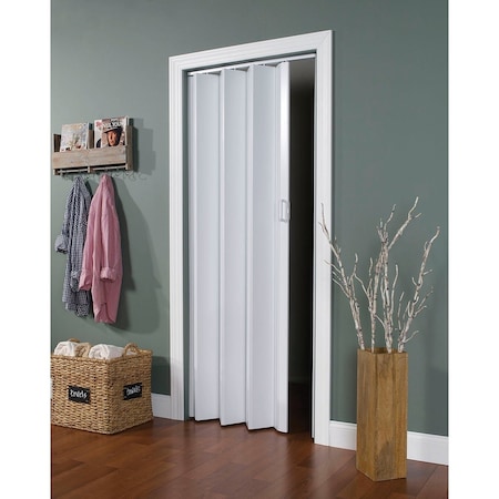 Spectrum Encore 24'' to 36'' W. x 80'' H. White Accordion Folding Door EN3280HL