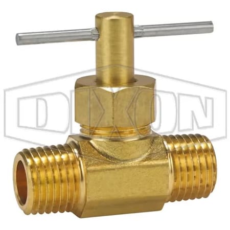 Dixon Needle Valve, 1/4 in, MNPT, Brass Body NV4M
