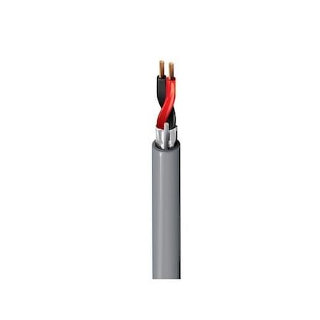 Belden Multiconductor Cable, 2C, 18Ag 7X26, Bc, Foil, Gray Pvc Jkt, R, 500PK 5300FE 008500