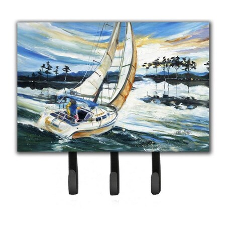 Carolines Treasures Sailboats On Lake Martin Leash and Key Holder JMK1055TH68