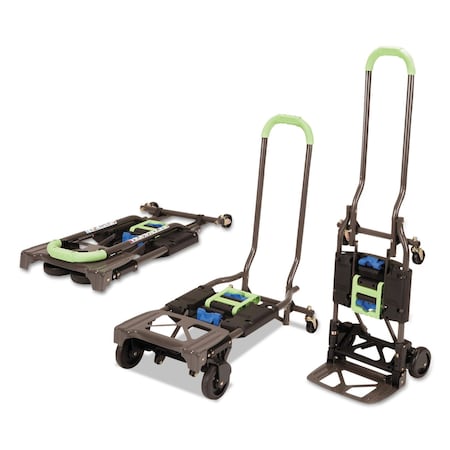 Cosco 2-in-1 Multi-Position Hand Truck/Cart, 16.63 x 12.75 x 49.25, Blue/Grn 12222PBG1E