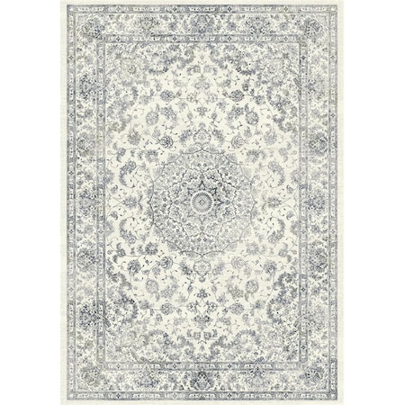 Dynamicrugs 57109 Ancient Garden Collection 5.3 x 7.7 in. Traditional Oval Rug- Cream ANOV69571096666
