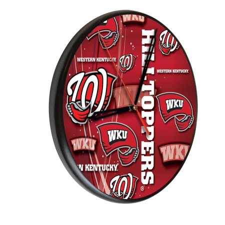 Holland Bar Stool Co Western Kentucky University 13" Solid Wood Clock WClkPBlkWestKy