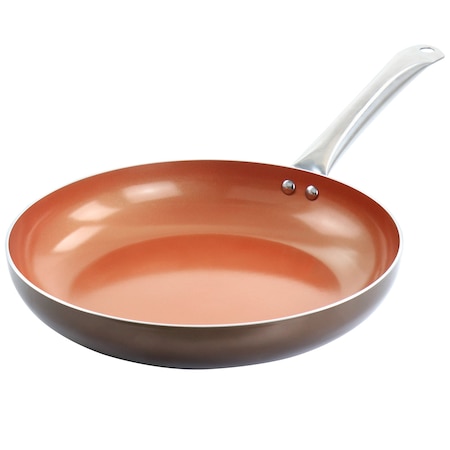 Gibson Home Copper Pan Cooking Excellence 12 Inch Aluminum Nonstick Frying Pan in Copper 108438.01