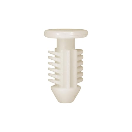 Auveco Peugeot/Citroen White Nylon Retainer 10mm Head., 8mm Stem Diameter, 15mm Stem Length, 25PK 21808