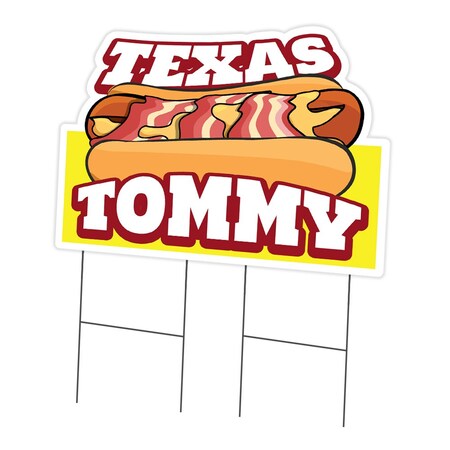 Signmission Texas Tommy Die Cut Yard Sign & Stake outdoor plastic coroplast window, C-DC-2436-DS-Texas Tommy19 C-DC-2436-DS-Texas Tommy19