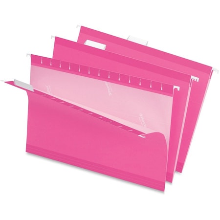 Tops Business Forms Pendaflex, COLORED REINFORCED HANGING FOLDERS, LEGAL SIZE, 1/5-CUT TAB, PINK, 25PK 415315PIN