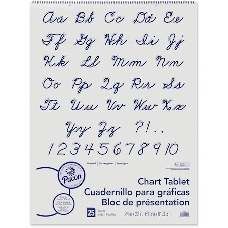 Pacon Unruled Chart Tablet, White PAC74510