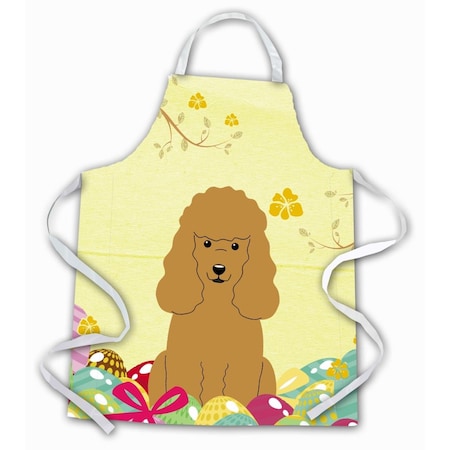 Carolines Treasures Easter Eggs Poodle Tan Apron BB6069APRON