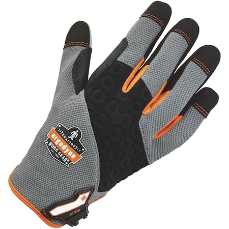 Lorell 710 Heavy Duty Utility Gloves - Gray, Medium EGO17043