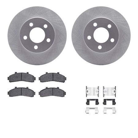 Dynamic Friction Co DFC GEOSPEC Coated Rotor- Heavy Duty Brake Pad includes Hardware 4412-54015