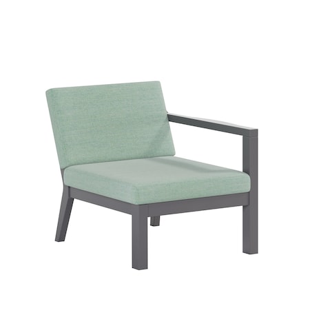 Polybird BREEZE DEEP SEAT SECTIONAL PIECE LEFT CHAIR        CHARCOAL POLYBIRD P101-CH-CASP
