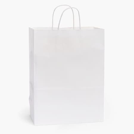 Nashville Wraps White Kraft Paper Shopping Bags, Carrier 10x5x13in, 250PK CARWH
