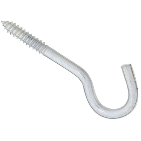 National Hardware 2156BC Series Screw Hook, 5/16 in Opening, 4-1/2 in L, Steel, Zinc N220-871