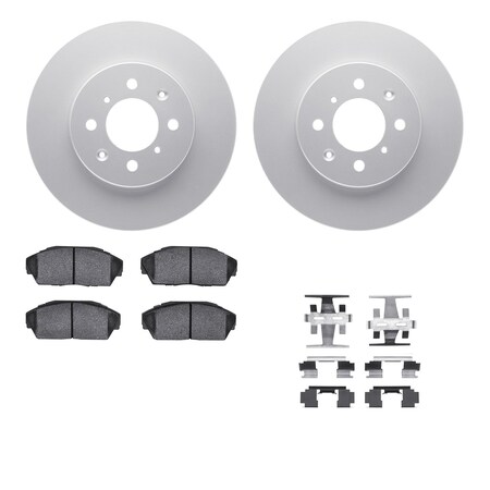 Dynamic Friction Co DFC GEOSPEC Coated Rotors with 5000 Brake Pads - Ceramic and Hardware 4512-59103