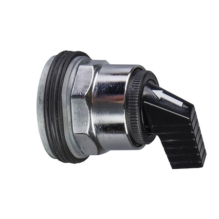 Square D Selector switch head, Harmony 9001K, metal, long handle, black, 30mm, 3 positions, stay put 9001KS46FB