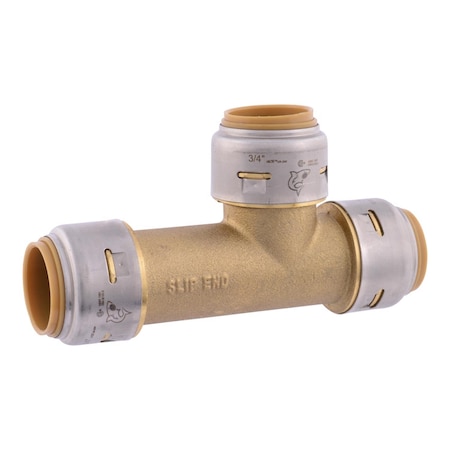 Sharkbite SharkBite Push to Connect 1/2 in. Barb each X 1/2 in. D Brass Tee UR3370A