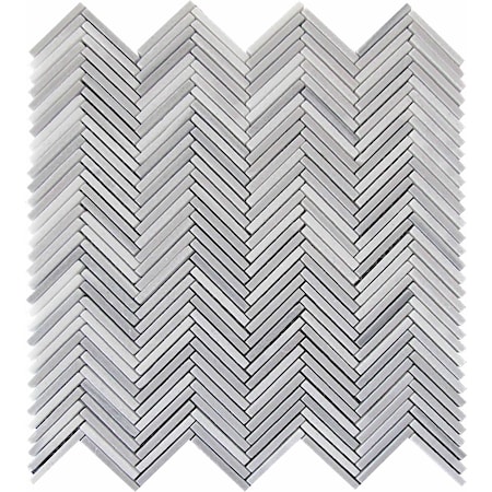 Apollo Tile White Gray 11x11 Equator Marble Polished Floor and Wall Mosaic Tile 4.35 sqft/case, 5PK APLMRM88CV06A