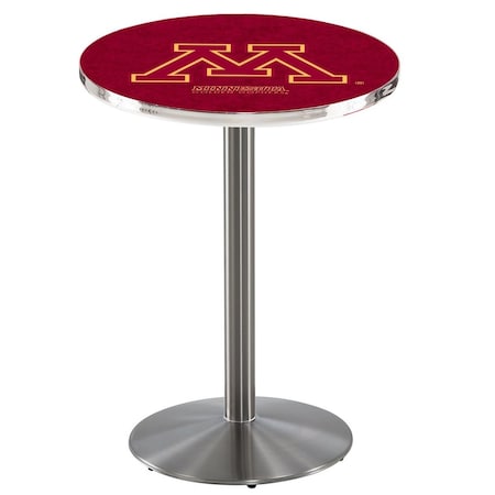 Holland Bar Stool Co 36" Stainless Steel Minnesota Pub Table, 36" dia. Top L214S3636MinnUn