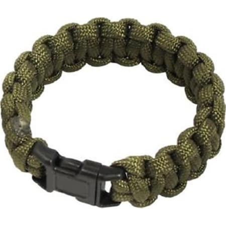 Sona 7 in. Paracord Bracelet with 6.88 ft. Cord, Olive - 430 lbs PCB7-OL